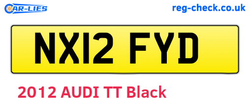 NX12FYD are the vehicle registration plates.