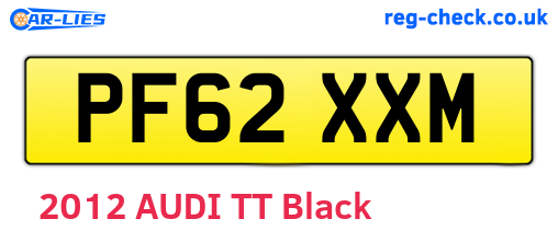PF62XXM are the vehicle registration plates.