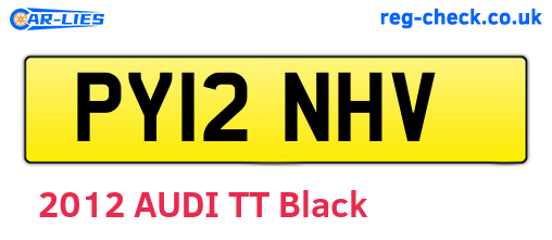 PY12NHV are the vehicle registration plates.