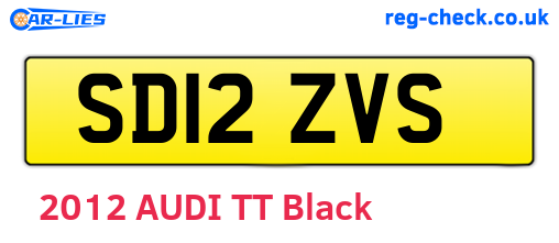 SD12ZVS are the vehicle registration plates.