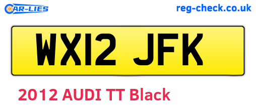WX12JFK are the vehicle registration plates.