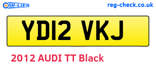 YD12VKJ are the vehicle registration plates.