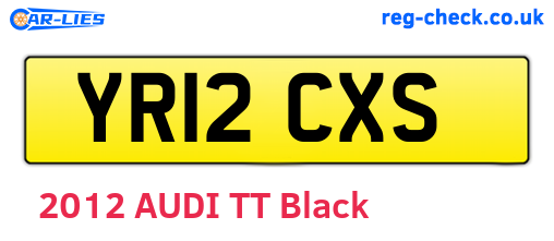 YR12CXS are the vehicle registration plates.