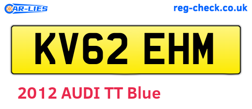 KV62EHM are the vehicle registration plates.