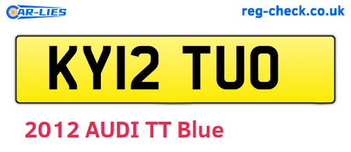 KY12TUO are the vehicle registration plates.