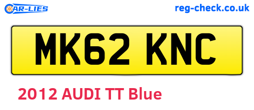 MK62KNC are the vehicle registration plates.