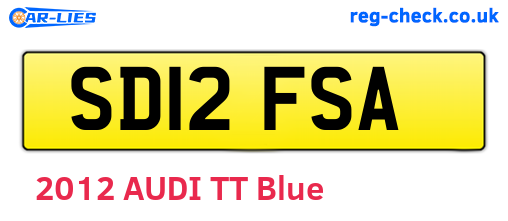 SD12FSA are the vehicle registration plates.