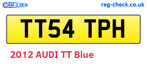 TT54TPH are the vehicle registration plates.