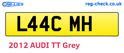 L44CMH are the vehicle registration plates.