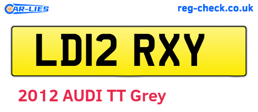 LD12RXY are the vehicle registration plates.