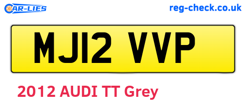 MJ12VVP are the vehicle registration plates.