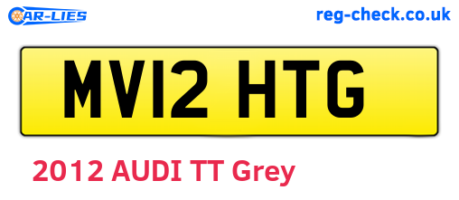MV12HTG are the vehicle registration plates.