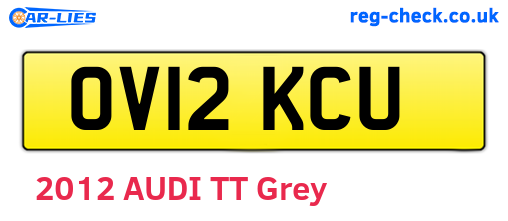 OV12KCU are the vehicle registration plates.