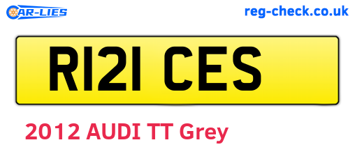 R121CES are the vehicle registration plates.