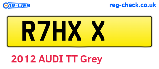 R7HXX are the vehicle registration plates.