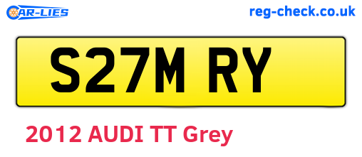 S27MRY are the vehicle registration plates.