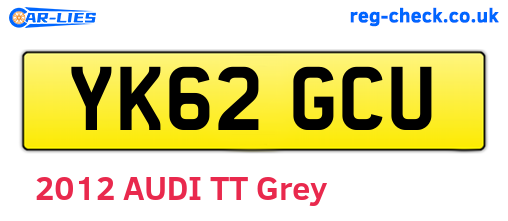 YK62GCU are the vehicle registration plates.