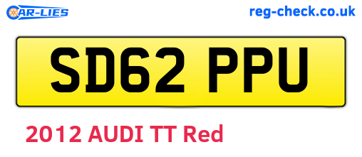 SD62PPU are the vehicle registration plates.