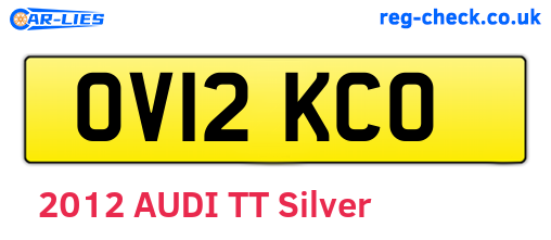 OV12KCO are the vehicle registration plates.