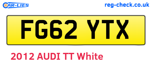 FG62YTX are the vehicle registration plates.