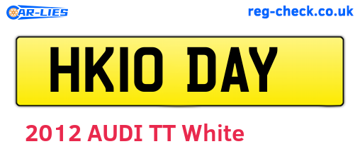 HK10DAY are the vehicle registration plates.