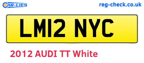 LM12NYC are the vehicle registration plates.