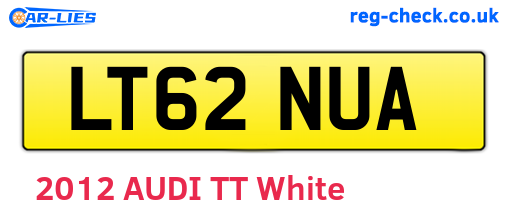 LT62NUA are the vehicle registration plates.