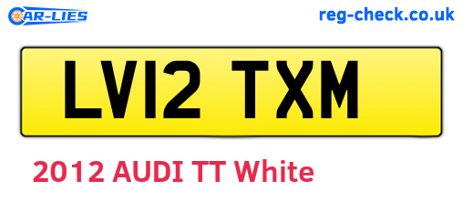 LV12TXM are the vehicle registration plates.