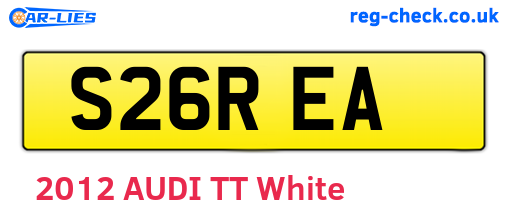 S26REA are the vehicle registration plates.