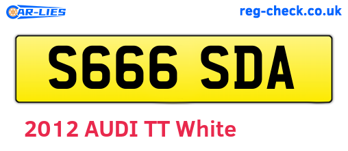 S666SDA are the vehicle registration plates.
