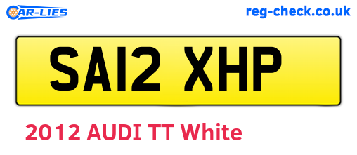SA12XHP are the vehicle registration plates.