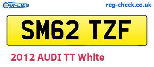 SM62TZF are the vehicle registration plates.