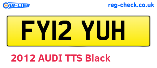 FY12YUH are the vehicle registration plates.