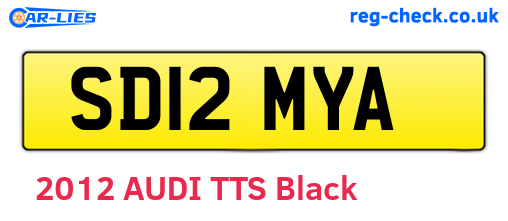 SD12MYA are the vehicle registration plates.