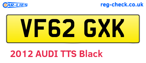 VF62GXK are the vehicle registration plates.