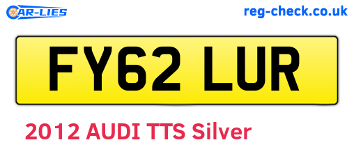 FY62LUR are the vehicle registration plates.