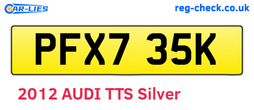PFX735K are the vehicle registration plates.