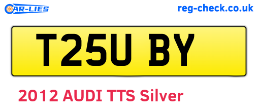 T25UBY are the vehicle registration plates.