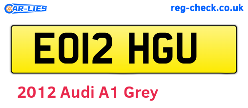 Grey 2012 Audi A1 (EO12HGU)