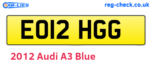 Blue 2012 Audi A3 (EO12HGG)