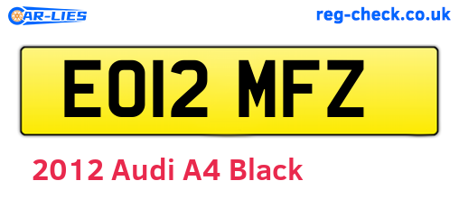 Black 2012 Audi A4 (EO12MFZ)