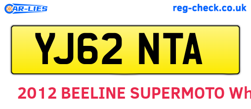 YJ62NTA are the vehicle registration plates.