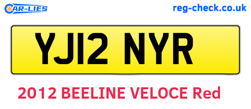 YJ12NYR are the vehicle registration plates.
