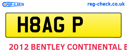 H8AGP are the vehicle registration plates.