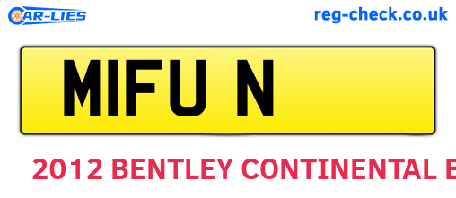 M1FUN are the vehicle registration plates.