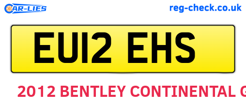 EU12EHS are the vehicle registration plates.