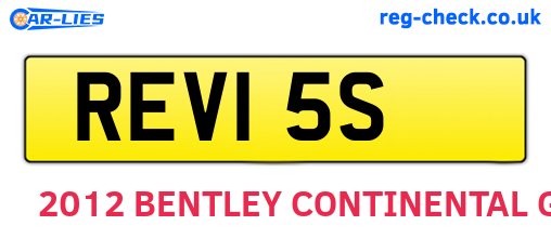 REV15S are the vehicle registration plates.