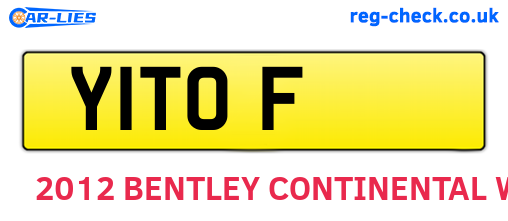 Y1TOF are the vehicle registration plates.