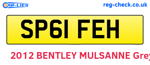 SP61FEH are the vehicle registration plates.