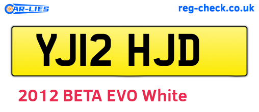 YJ12HJD are the vehicle registration plates.